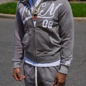 Men's Stylish Gray Zip-Up Jacket